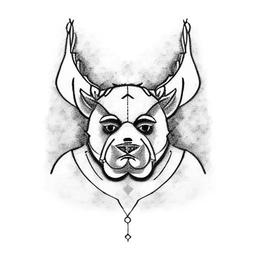 Stencil Outline Of A Chubby Gay Man With A Hairy Chest Wearing A Jockstrap