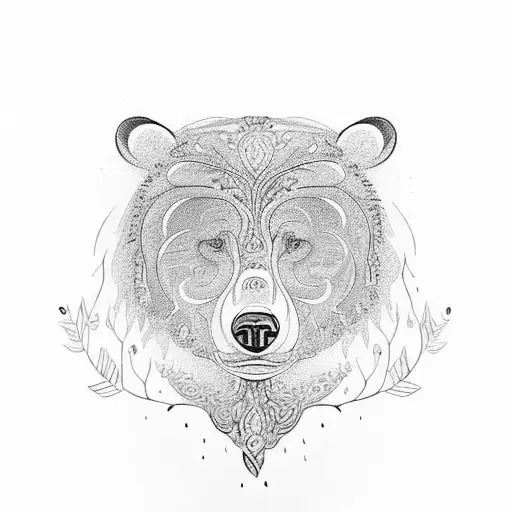 A Bearpaw Made Of Intricate Floral Patterns