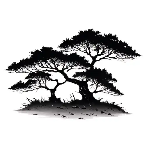 Tree Silhouette Made