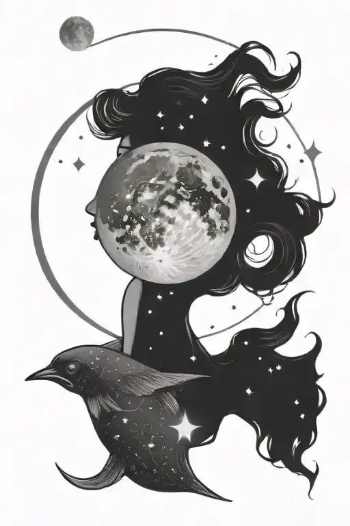 Incorporating The Pisces Constellation With The Moon Positioned Nearby