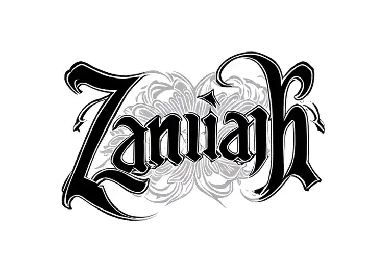 Lettering Of Zaniyah