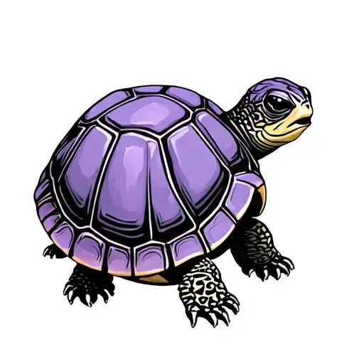 Small Turtle That Includes The Color Purple