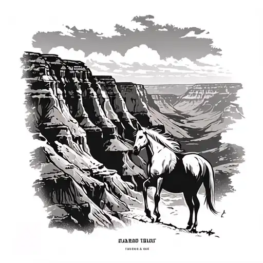 Grand Canyon With Horse
