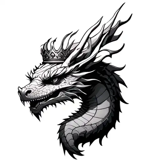 Dragon With A Crown On Its Head