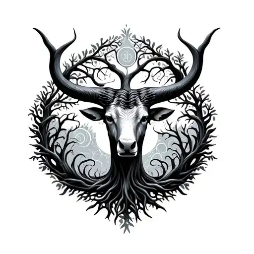 Tree Of Life With Taurus Zodiac Sign
