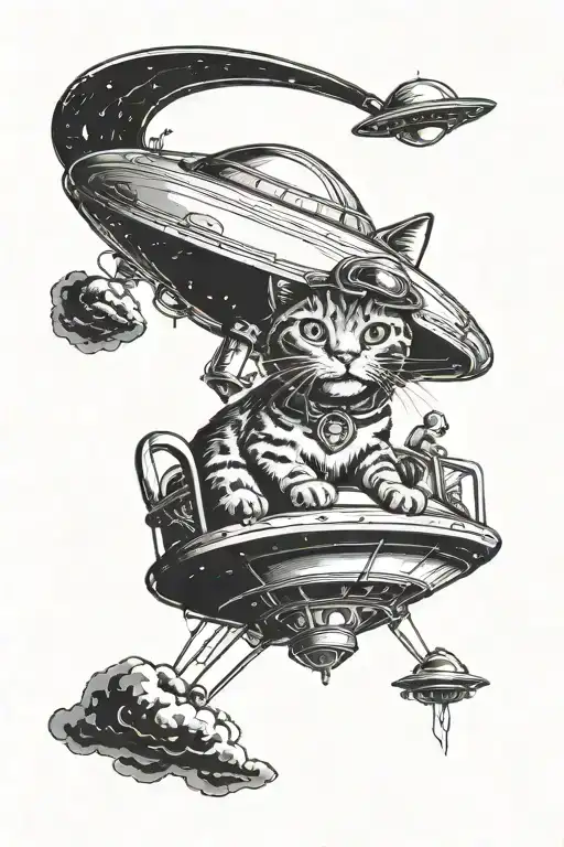 Ufo Abduction Cat