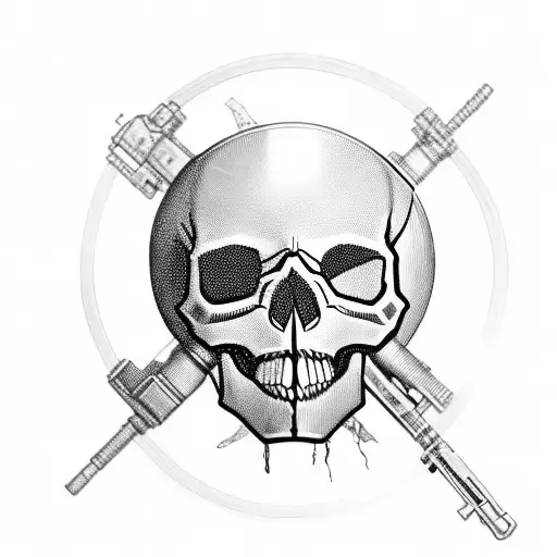 Skull Soldier Full Size With Gun In Hand And India Country Flag