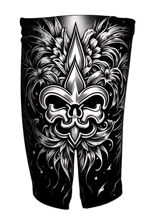 Mardi Gras And New Orleans Saints Theme Full Thigh