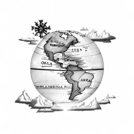 Map Of North And South America With Focus On Colombia And Venezuela Nautical