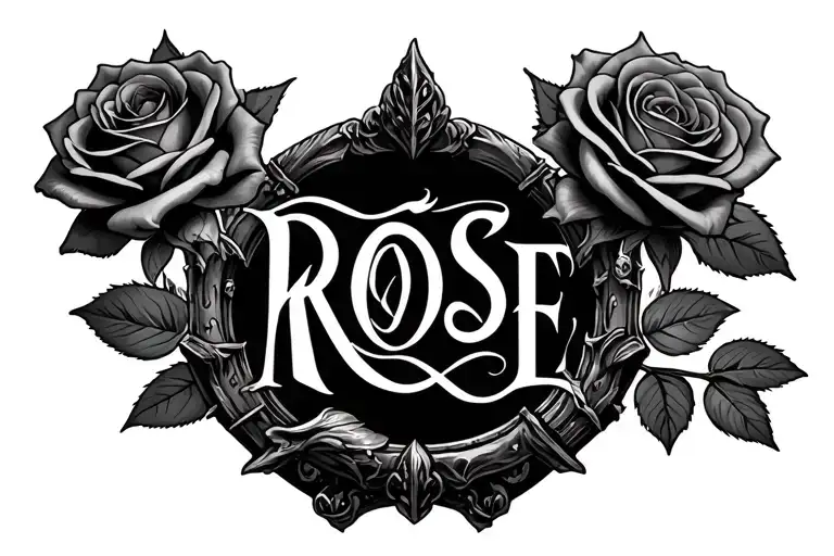 Roses With Thrones With The Word Rose