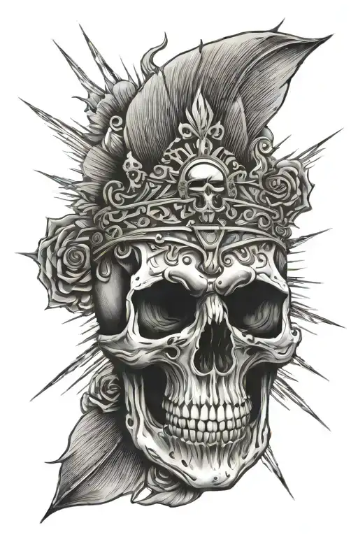 Sun Rays Skull