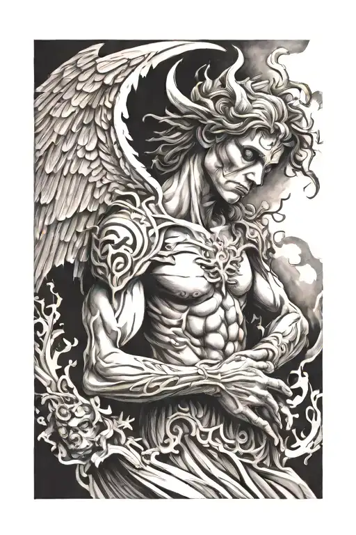 Angel Extends Hand To Demon