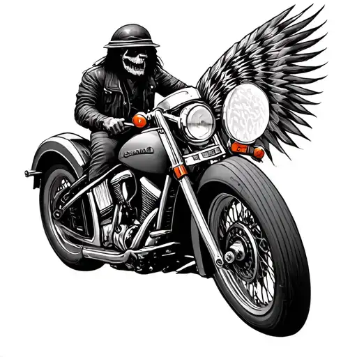 Frightening Tattoo Encompassing Indian Motorcycle Motives