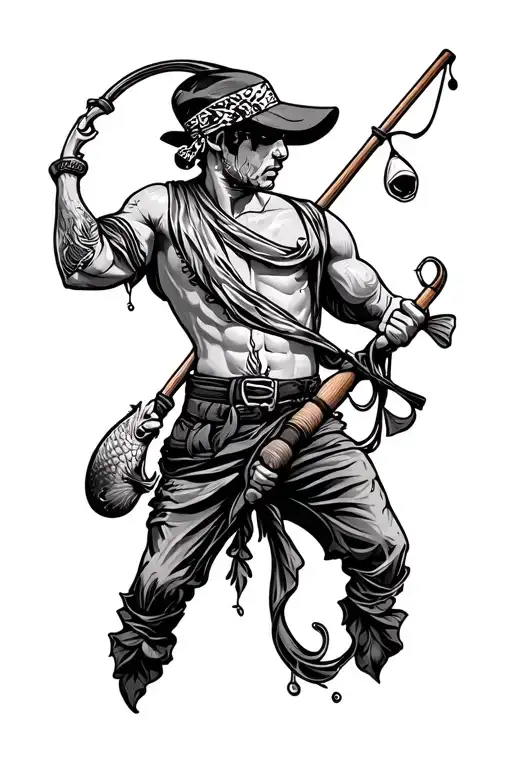 Bandana Fishing Pole