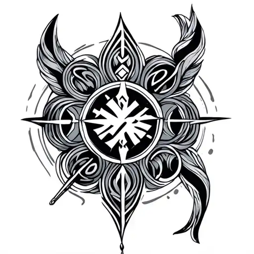 Full Sleeve In Nordic Myhology Runes