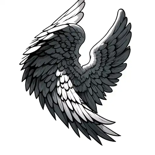 Angel Wings With Roman Numerals Of July 4