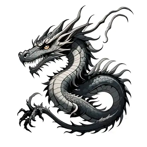 Full Sleve And Chest Dragon Wrapped