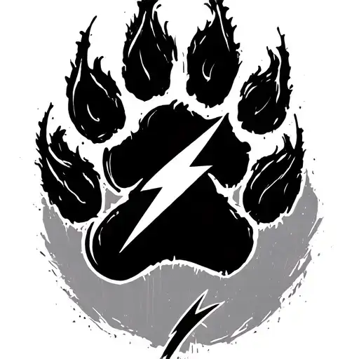 The Flash Logo With A Dog Paw Print