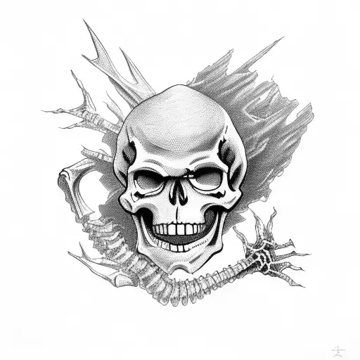 A Skeleton Holdind A Shotgun