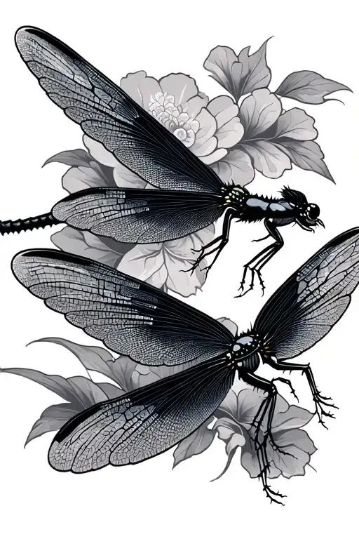 Japanese Dragonfly Flying