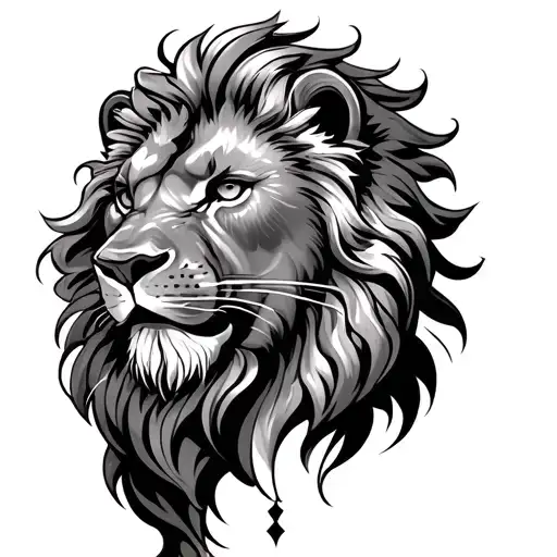 A Persian Lion With Farvahar Tattoo Tattoo Design Idea