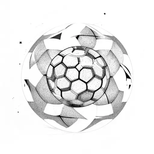 Zen Circle With Soccer Ball Inside