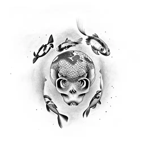 Koi Fish Skull