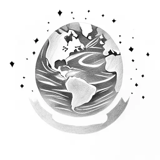 Earth With A Crown On Top