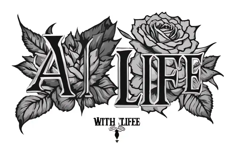 Roman Numeral For 4 Life With Text