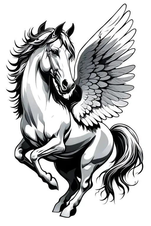 Greek Mythology Pegasus Horse With Wings