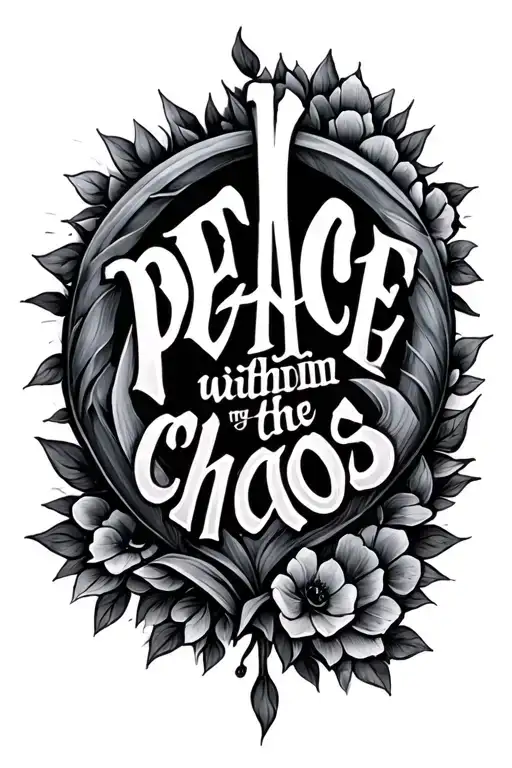 Word Peace Within The Chaos