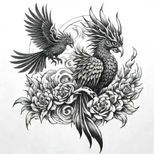 Rising Pheonix And Death With Samurai