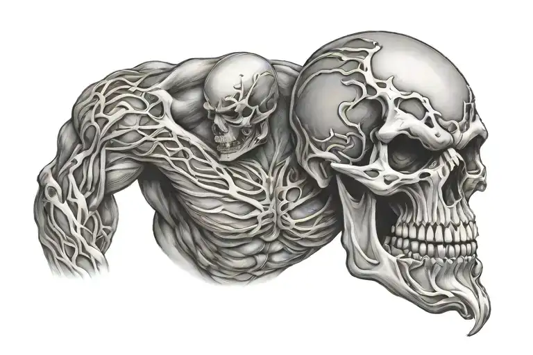Skull And Bodybuilder