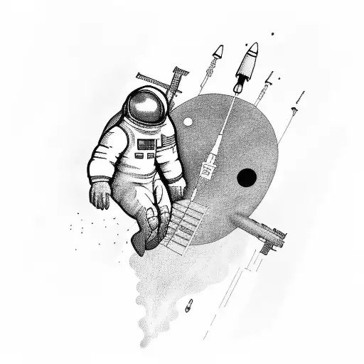 Astronaut Falling Apart