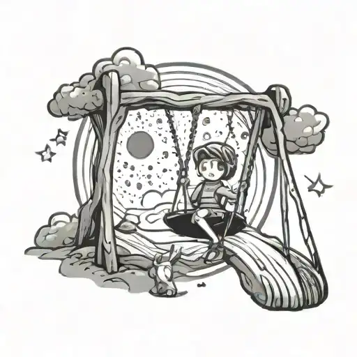 Swing Set On The Moon