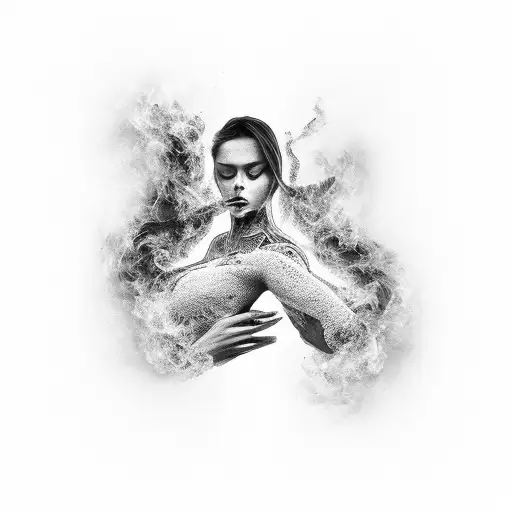 Woman Made Out Of Fire