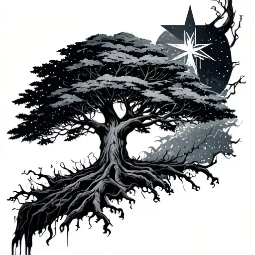 The Tree And The Star Of Many Grief