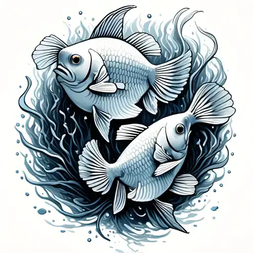 2 Kio Fish Swimming Underwater Surrounded