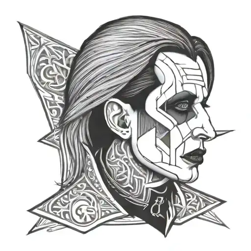 Create A Portrait Of Marilyn Manson With A Traditional Twist