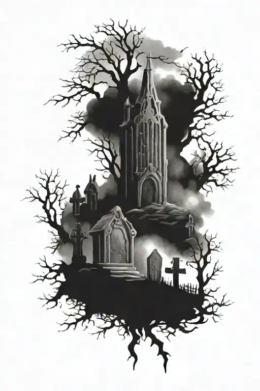 Smokey Gothic Graveyard