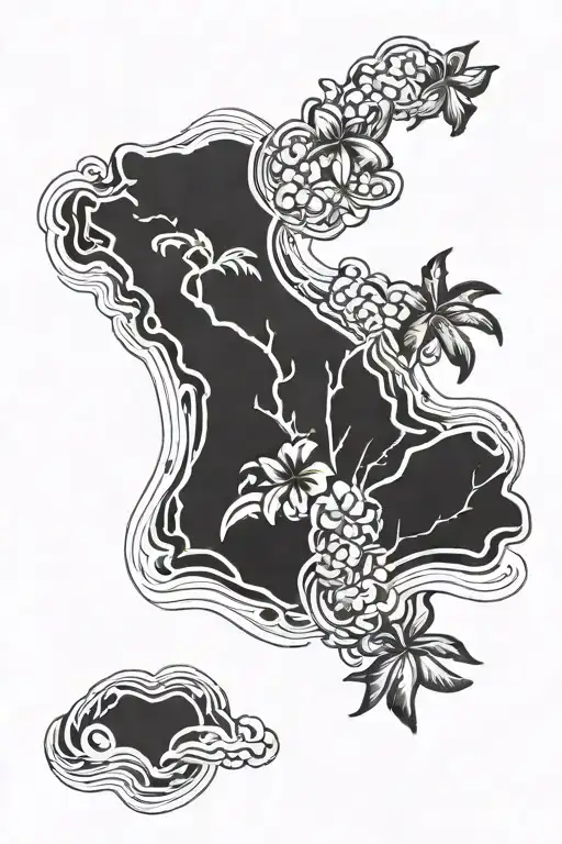 Hawaii Islands Tattoo Design