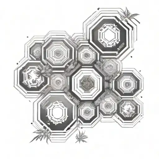 Hexagon Palm Tree Made