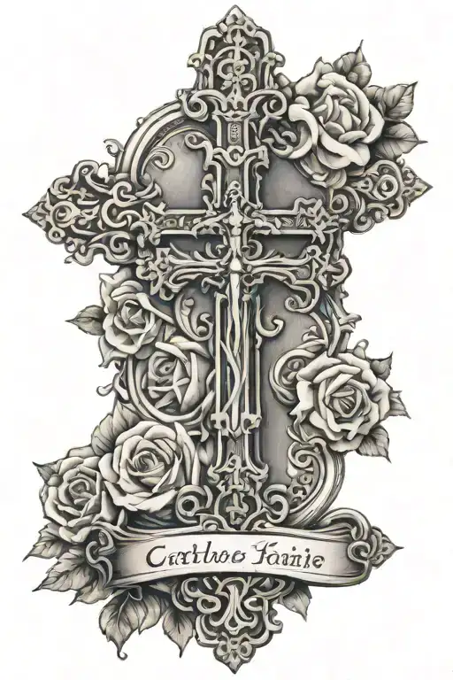 Catholic Cross With Kids Names Incorporated