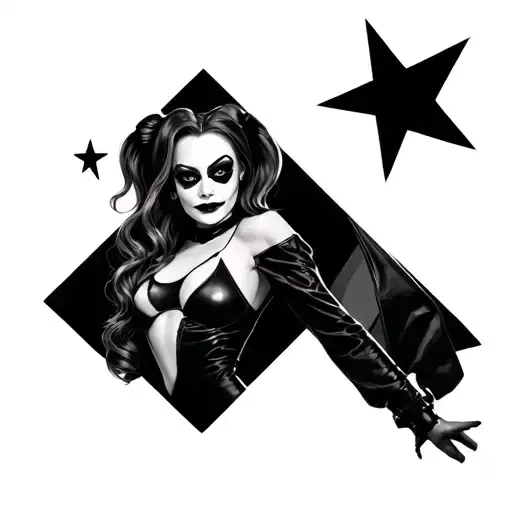 Harley Quinn Rhombuses And Star