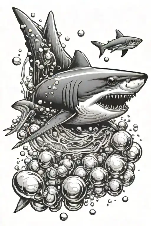 Bubbles Up Shark Fin