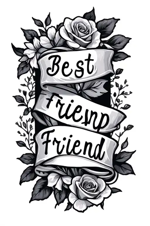 Matching Best Friend Tattoo Words Only