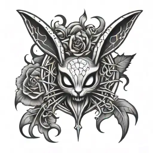 Gothic Spider Version Of The Playboy Bunny Logo