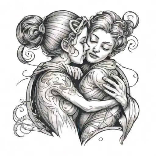 Mom Supports Her Child From His Back And Infinity And Beyond