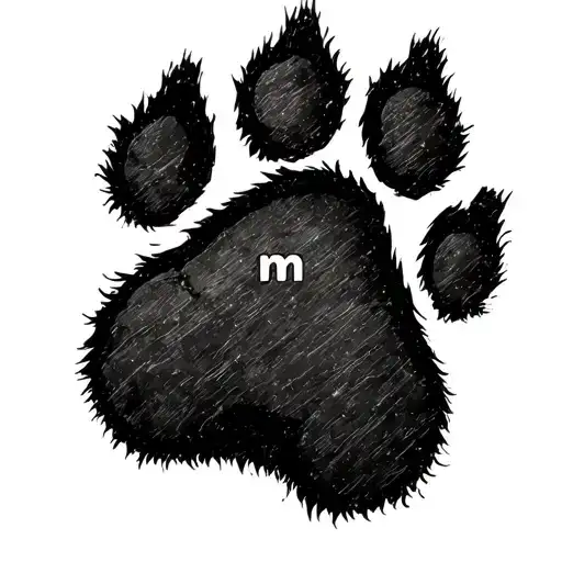 Dog Paw Print With One Letter Of The Alphabet G G S G M M