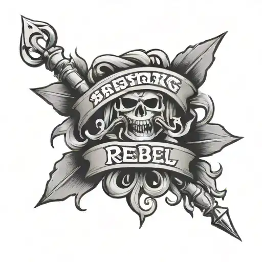 Edgy Rebel Word Shocking Old English Style Traditional